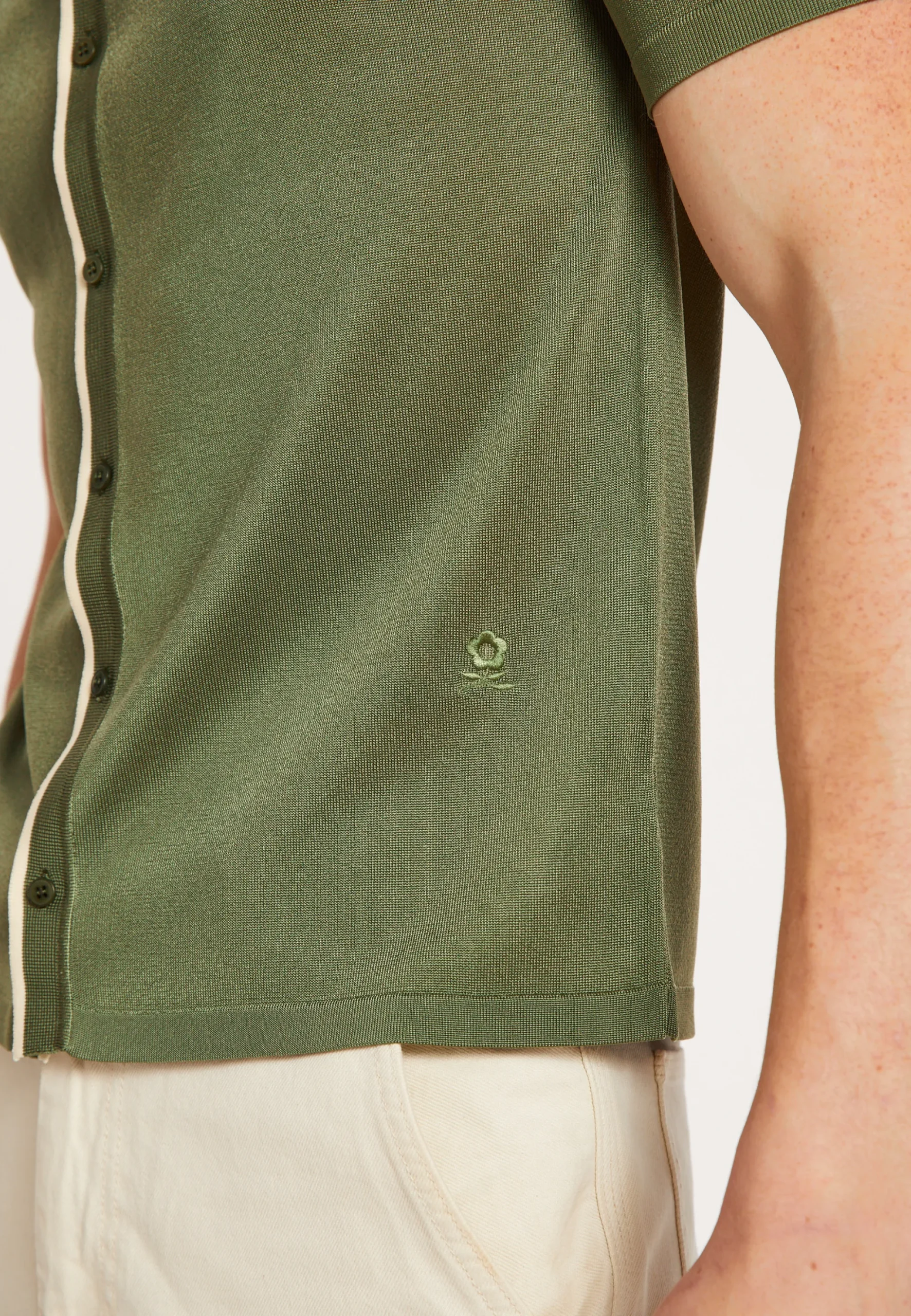 Maison Montagut Chemise Manches Courtes En Fil Lumiere - Roman>Homme Chemises