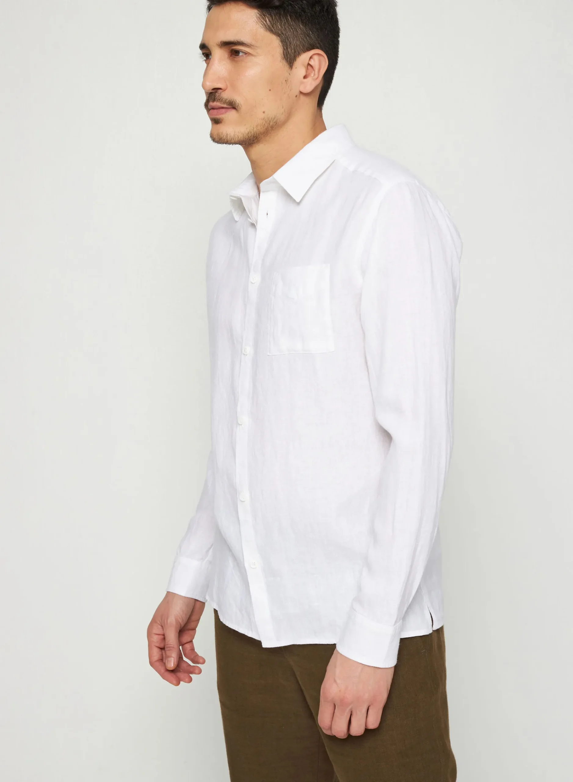Maison Montagut Chemise Manches Longues En Lin - Robin>Homme Chemises