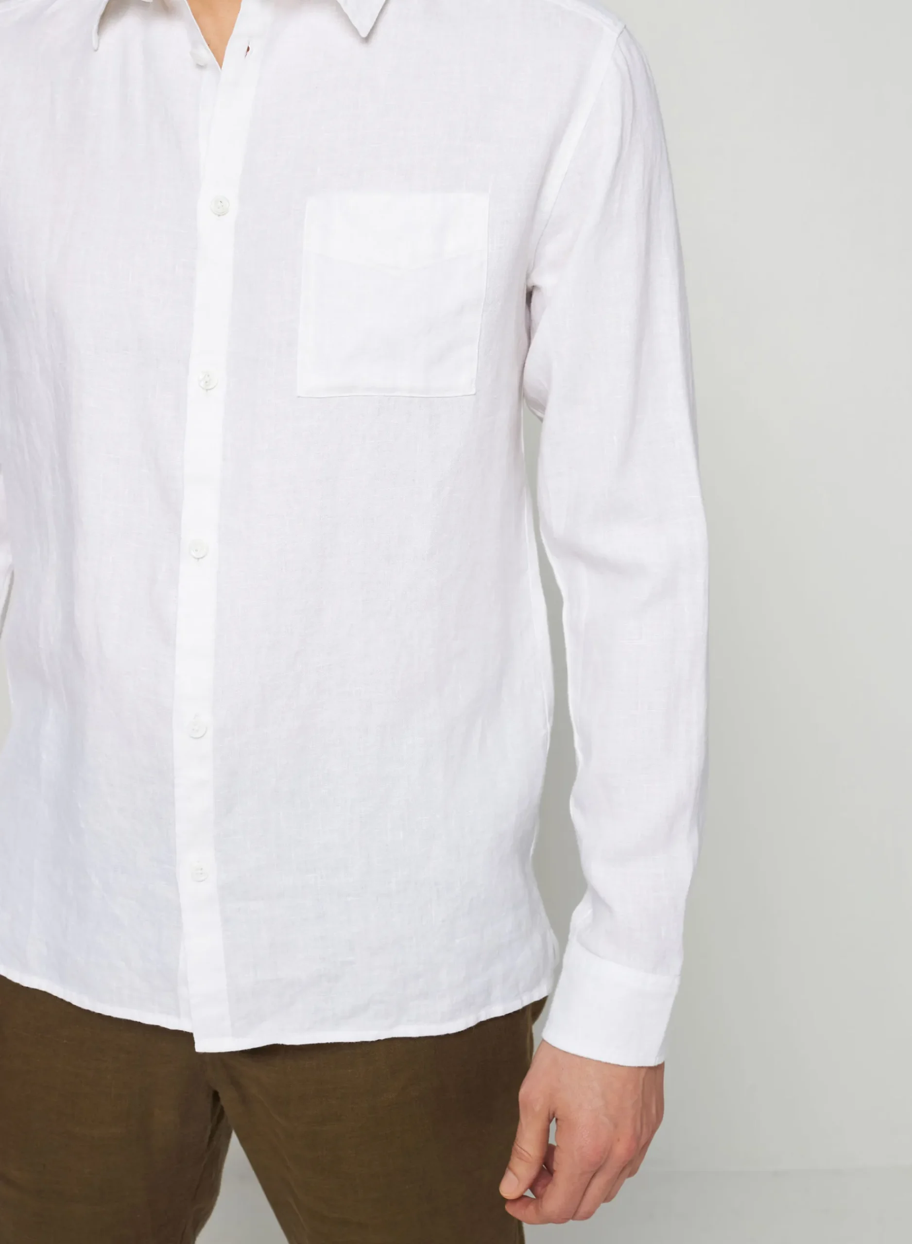 Maison Montagut Chemise Manches Longues En Lin - Robin>Homme Chemises