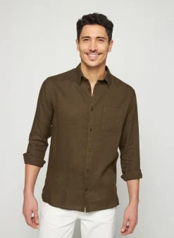 Maison Montagut Chemise Manches Longues En Lin - Robin><noscript><img width=