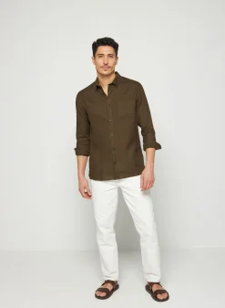 Maison Montagut Chemise Manches Longues En Lin - Robin><noscript><img width=