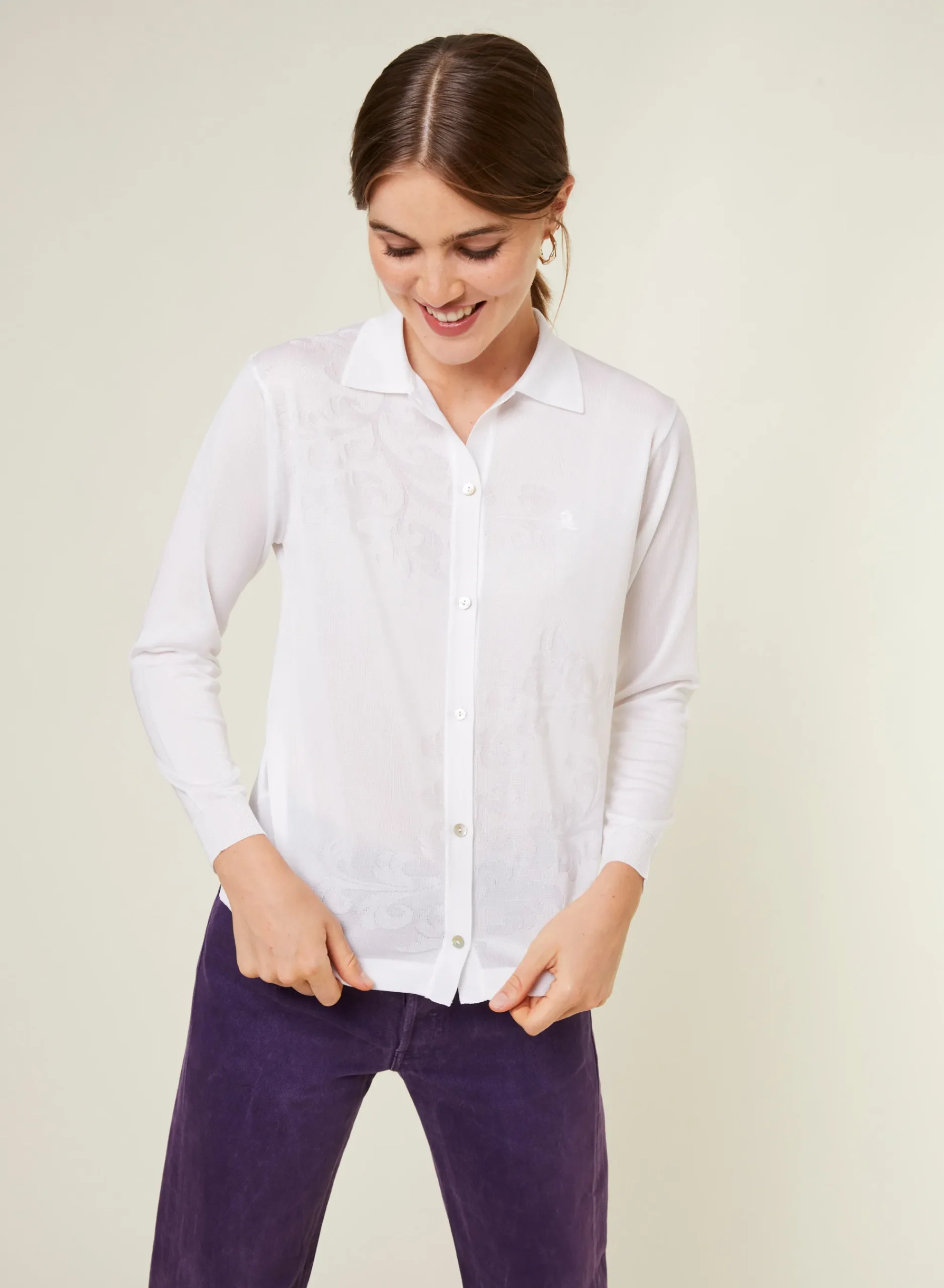 Maison Montagut Chemise Manches Longues En Fil Lumiere - Emeline>Femme Chemisiers