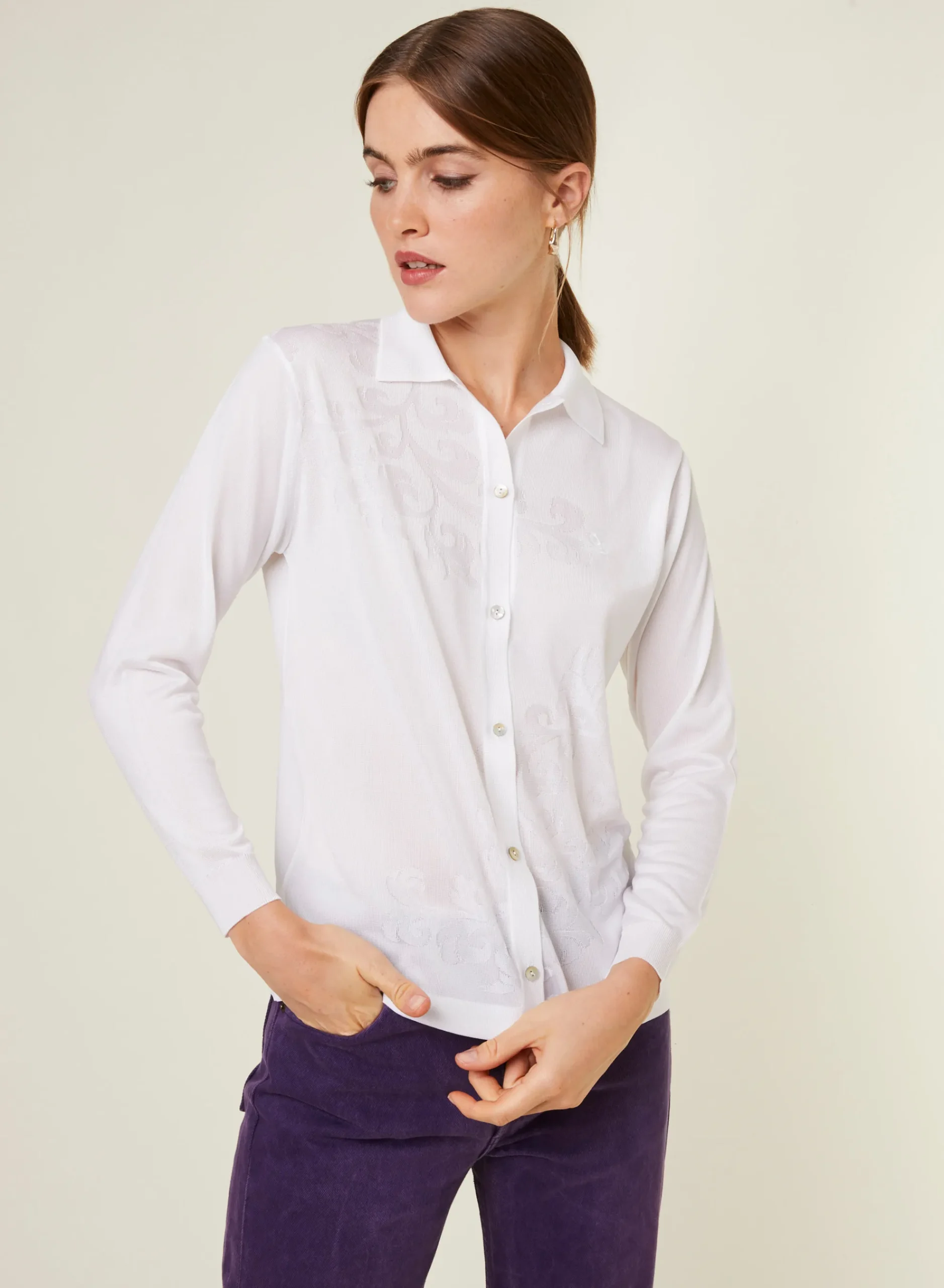 Maison Montagut Chemise Manches Longues En Fil Lumiere - Emeline>Femme Chemisiers