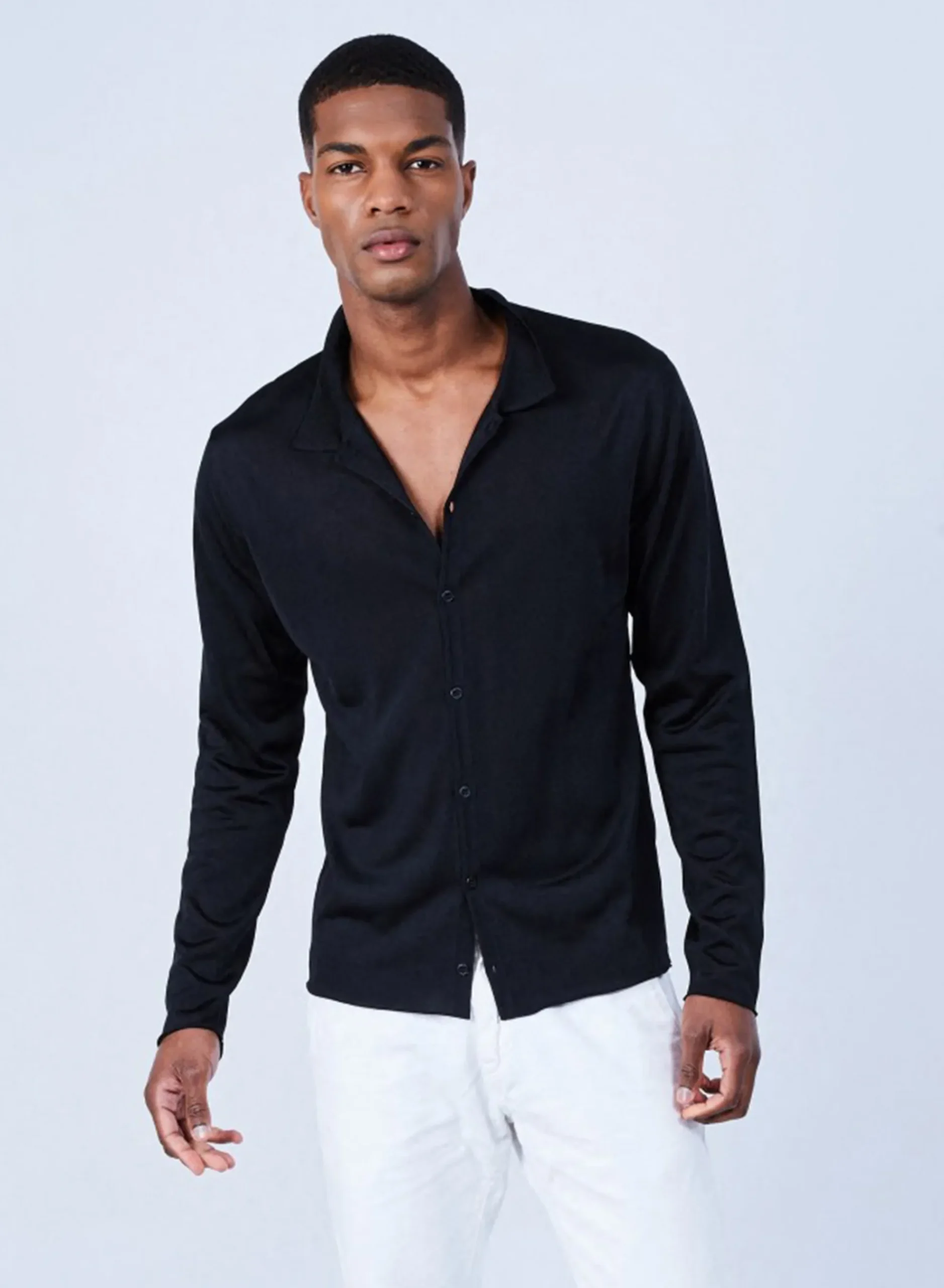 Maison Montagut Chemise Manches Longues En Fil Lumiere - Lazar>Homme Chemises