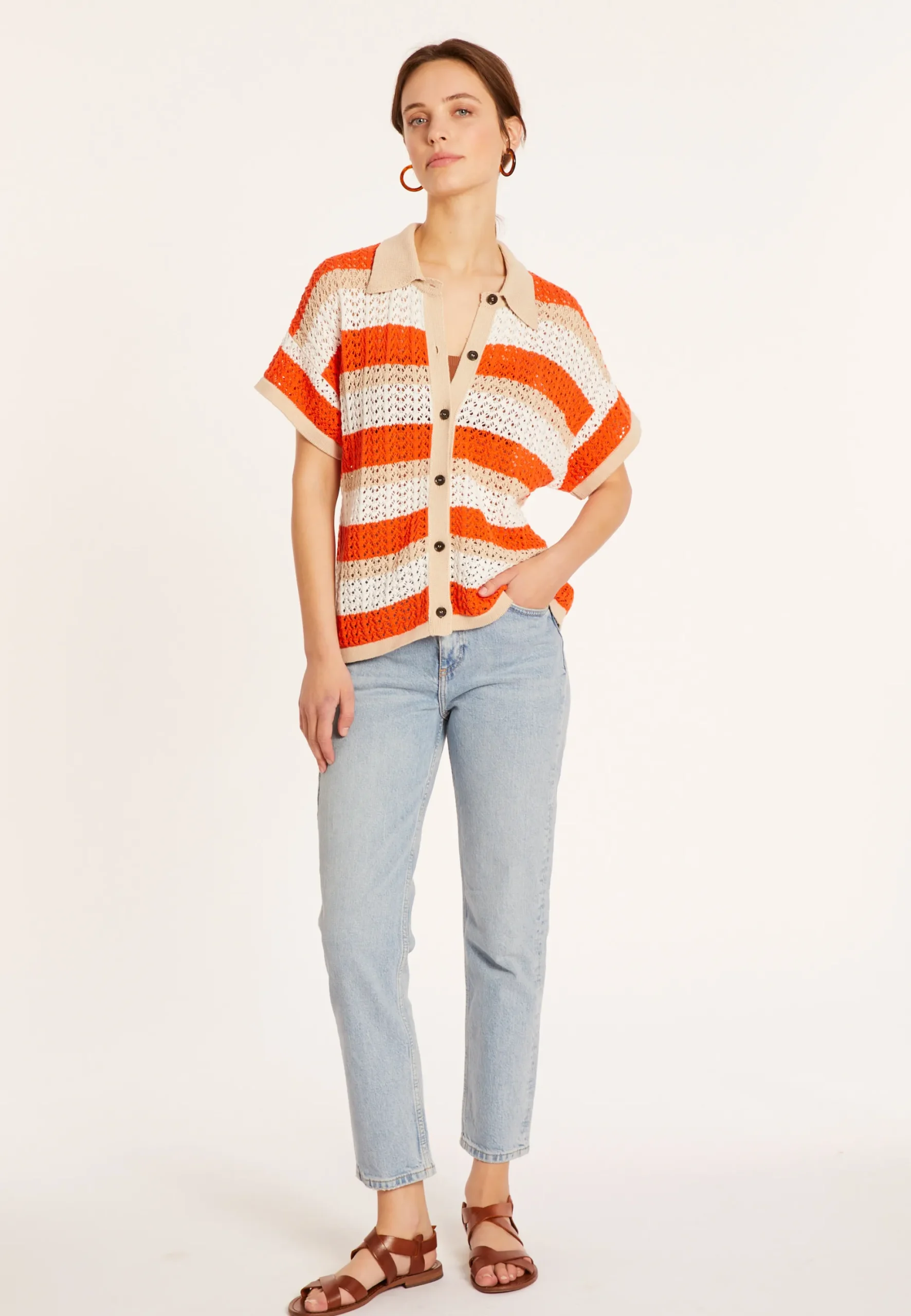 Maison Montagut Chemisier Ajoure En Coton Bio - Merlin>Femme T-Shirts