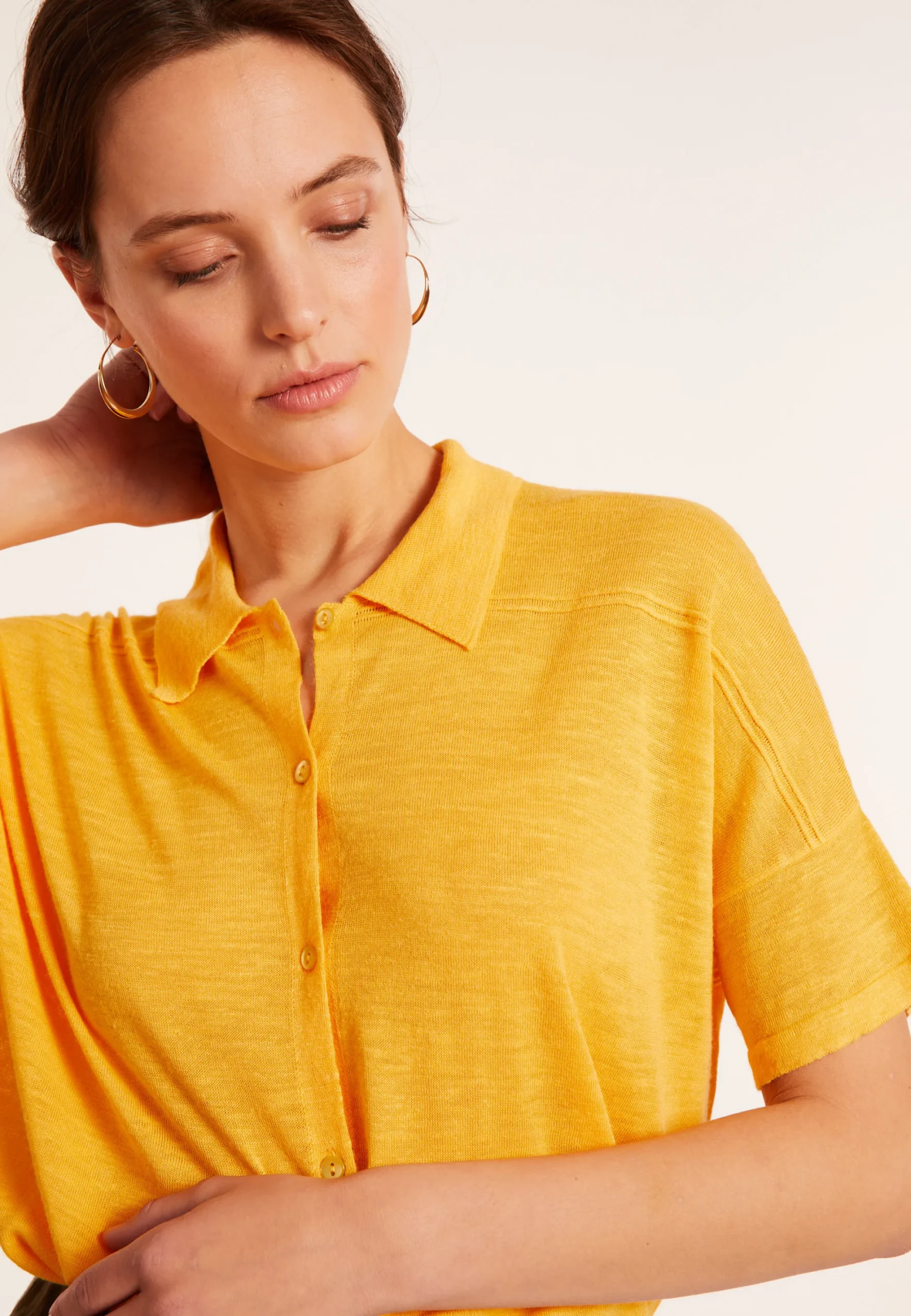 Maison Montagut Chemisier En Lin Flamme - Pablito>Femme Chemisiers