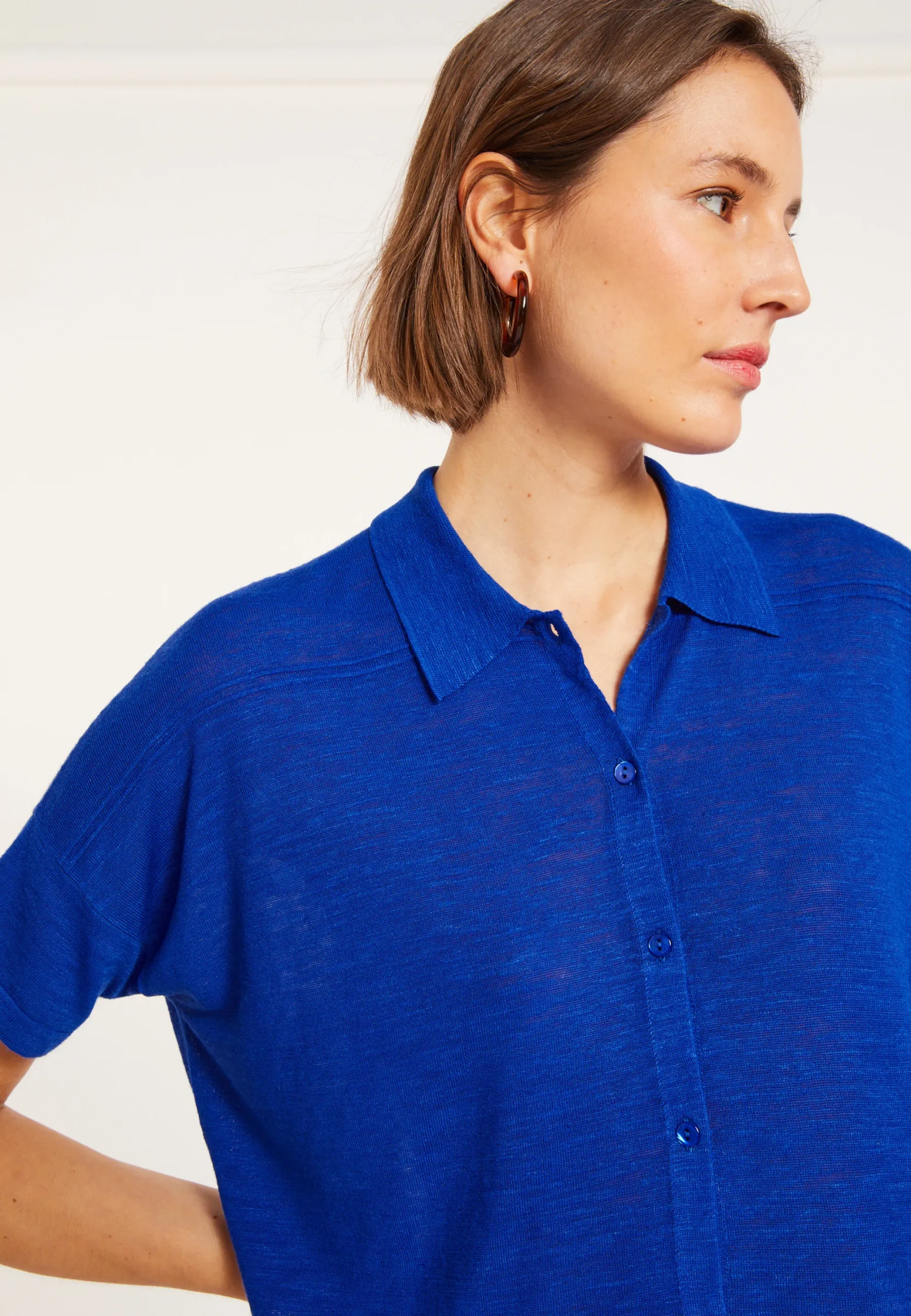 Maison Montagut Chemisier En Lin Flamme - Pablito>Femme Chemisiers