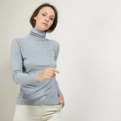 Maison Montagut Col Roule En Bambou Cachemire - Bianca><noscript><img width=