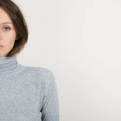 Maison Montagut Col Roule En Bambou Cachemire - Bianca><noscript><img width=