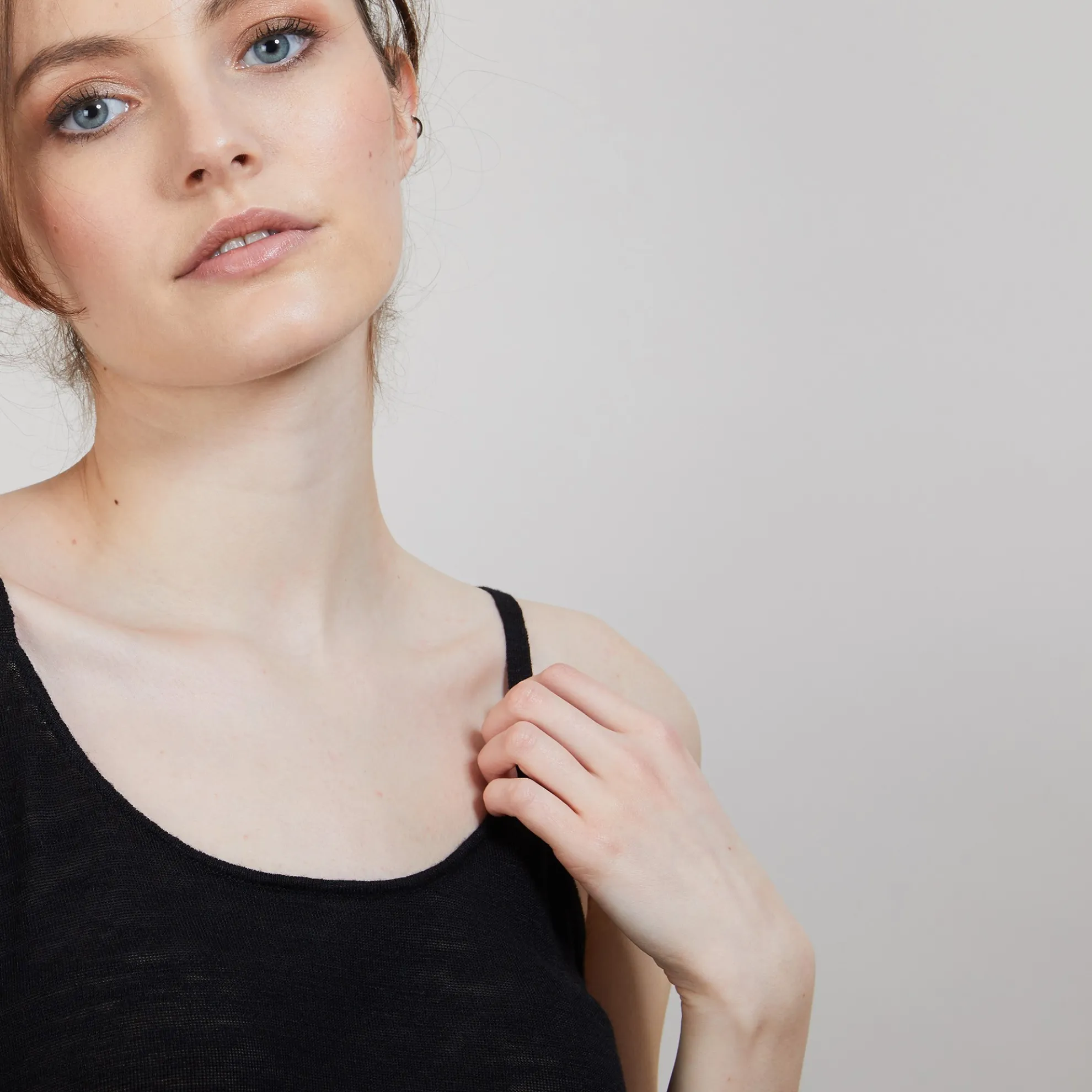 Maison Montagut Debardeur A Fines Bretelles En Lin Flamme - Bajah>Femme Débardeurs