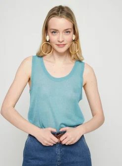 Maison Montagut Debardeur Col Rond Effet Irrise - Stella><noscript><img width=