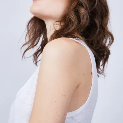 Maison Montagut Debardeur Col Rond En Lin Flamme - Java><noscript><img width=