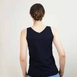 Maison Montagut Debardeur Col V En Laine - Blanchette><noscript><img width=