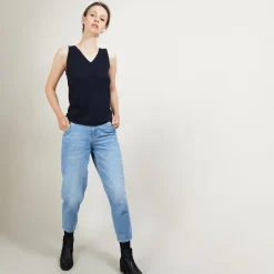 Maison Montagut Debardeur Col V En Laine - Blanchette><noscript><img width=