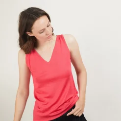 Maison Montagut Debardeur Col V En Laine - Blanchette><noscript><img width=