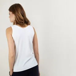 Maison Montagut Debardeur Col V En Laine - Blanchette><noscript><img width=