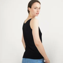 Maison Montagut Debardeur Col V En Laine - Blanchette><noscript><img width=