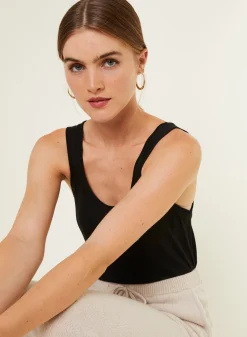 Maison Montagut Debardeur En Bambou Cachemire Maille Fine - Aetim><noscript><img width=