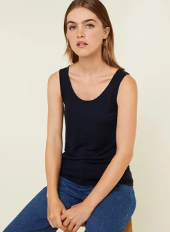 Maison Montagut Debardeur En Bambou Cachemire Maille Fine - Aetim><noscript><img width=