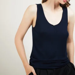 Maison Montagut Debardeur En Bambou Cachemire - Bonnie><noscript><img width=