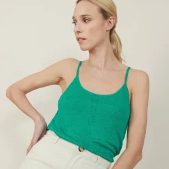 Maison Montagut Debardeur En Lin Flamme - Mijas><noscript><img width=