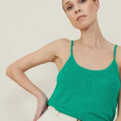 Maison Montagut Debardeur En Lin Flamme - Mijas><noscript><img width=