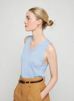 Maison Montagut Debardeur En Lin Flamme - Tahiti><noscript><img width=