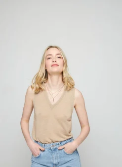 Maison Montagut Debardeur En Lin Flamme - Tahiti><noscript><img width=