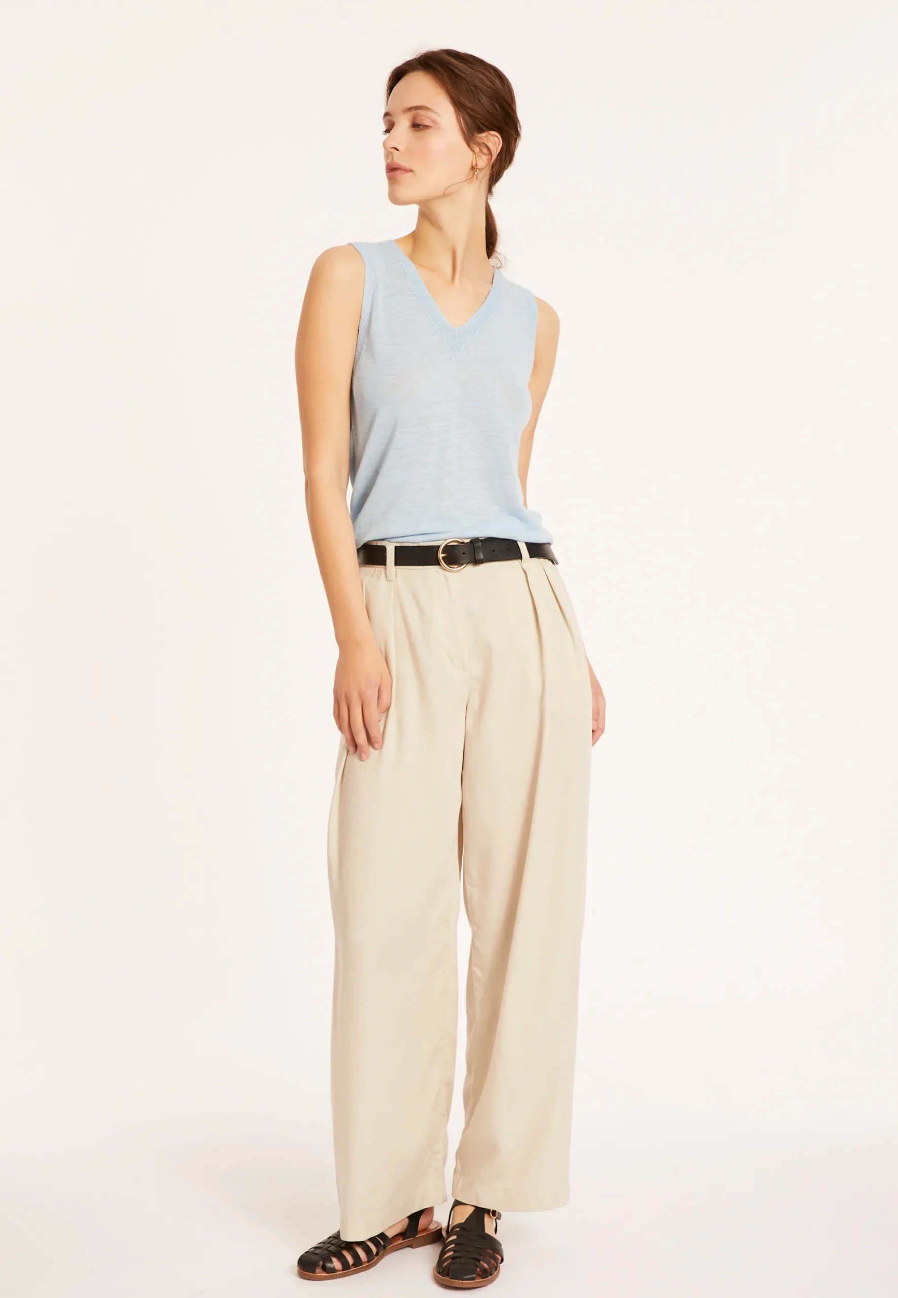 Maison Montagut Debardeur En Lin Flamme - Tahiti>Femme Débardeurs