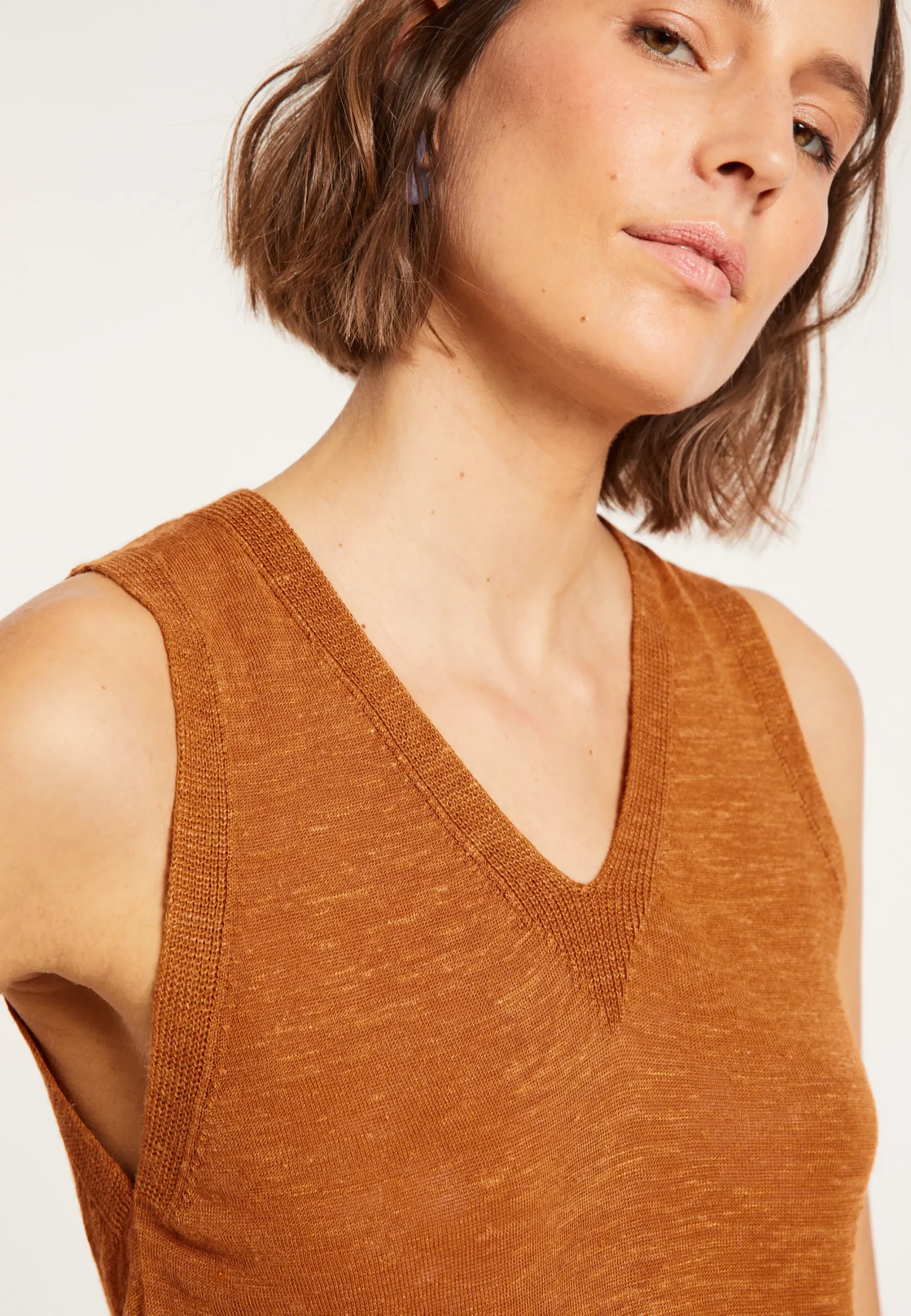 Maison Montagut Debardeur En Lin Flamme - Tahiti>Femme Débardeurs