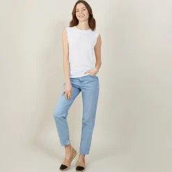 Maison Montagut Debardeur Large Bretelle En Lin Flamme - Billie><noscript><img width=