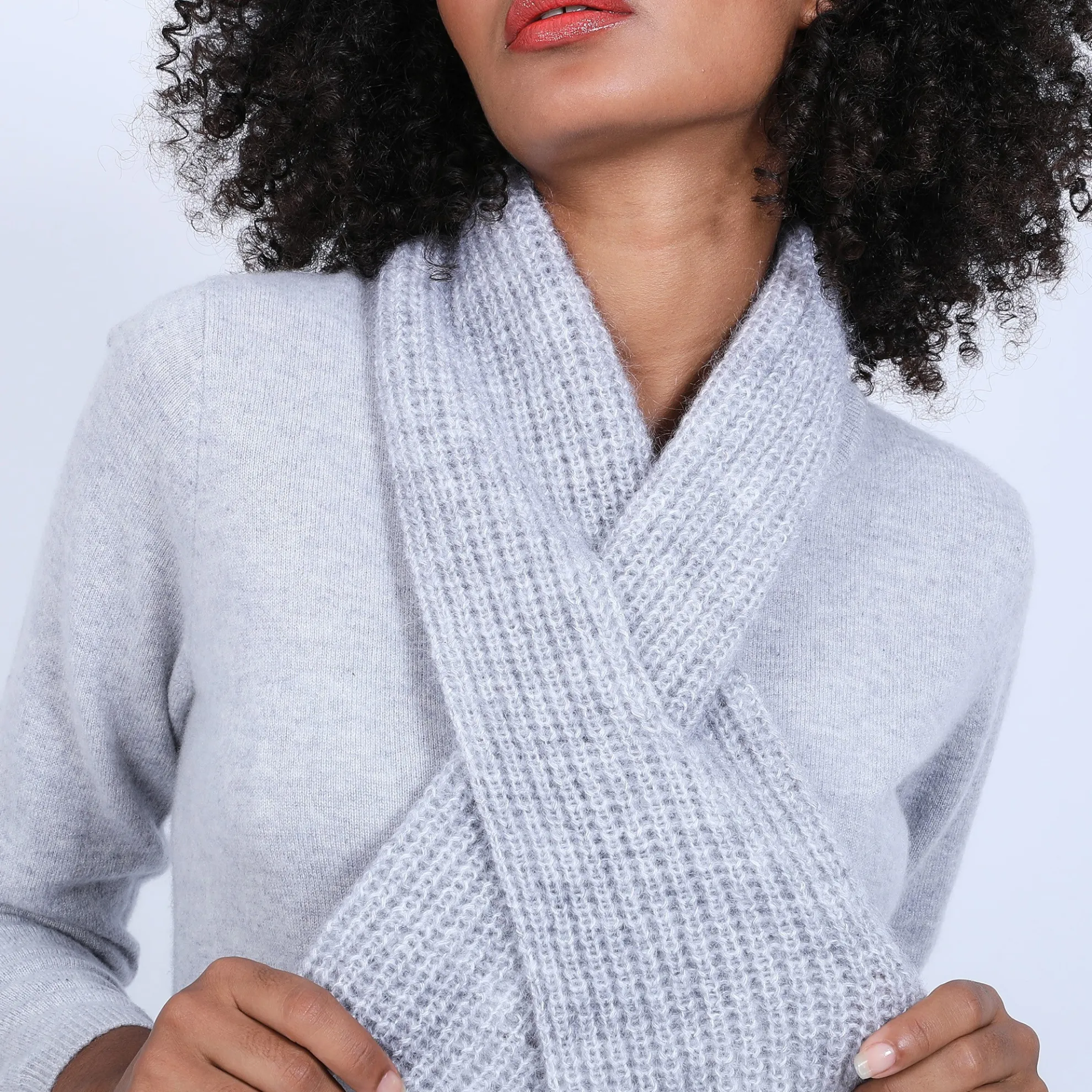 Maison Montagut Echarpe A Nouer En Mohair - Shade>Femme Accessoires