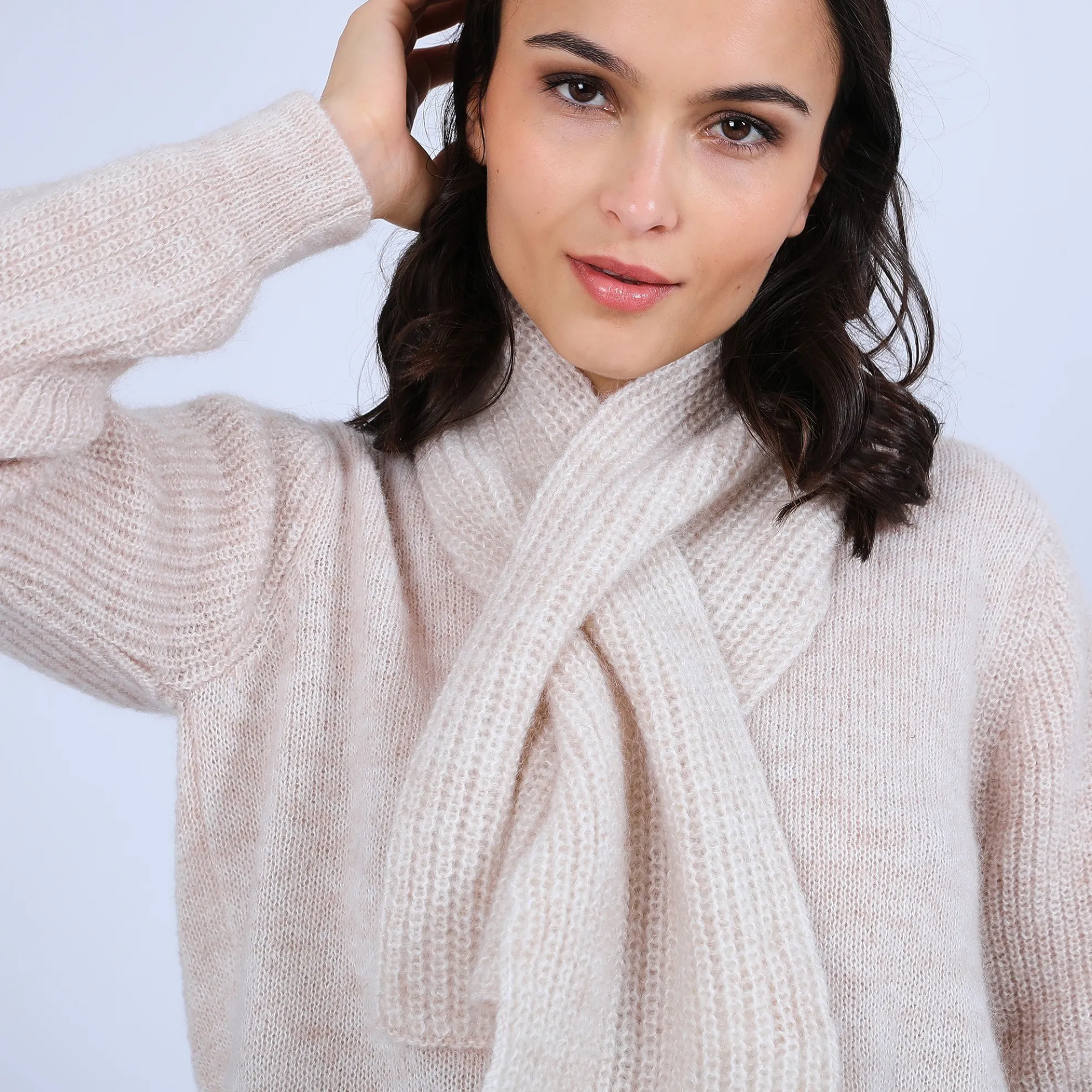 Maison Montagut Echarpe A Nouer En Mohair - Shade>Femme Accessoires