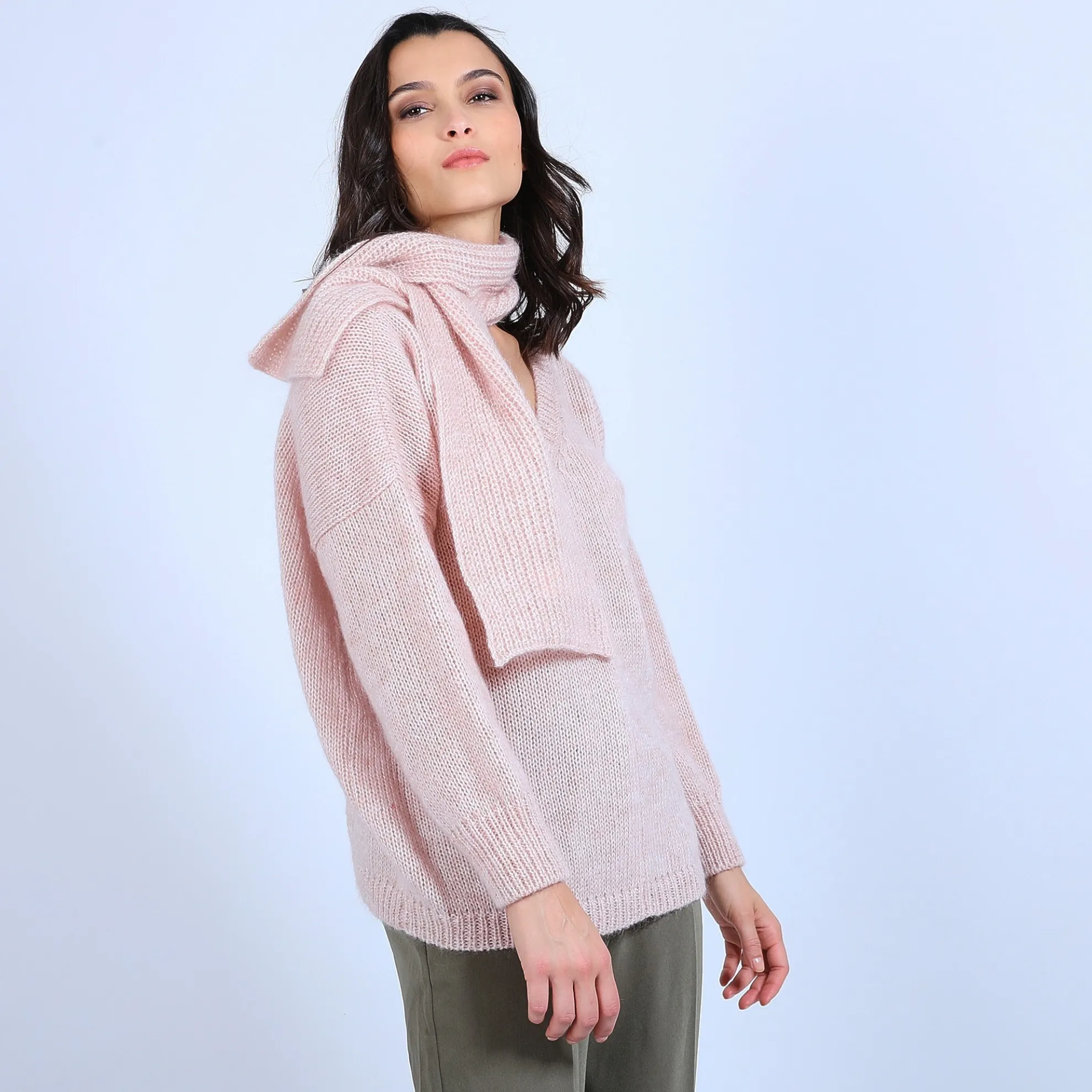 Maison Montagut Echarpe A Nouer En Mohair - Shade>Femme Accessoires