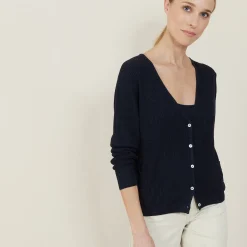 Maison Montagut Gilet A Poches En Lin Flamme - Beaute><noscript><img width=