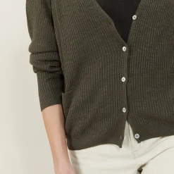 Maison Montagut Gilet A Poches En Lin Flamme - Beaute><noscript><img width=