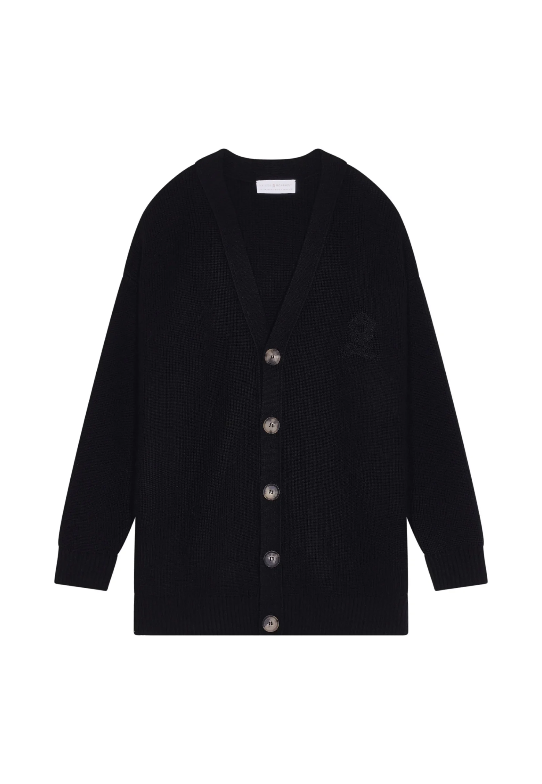 Maison Montagut Gilet Ample Boutone Avec Logo En Laine Merinos - Frederic>Homme Vestes Et Gilets