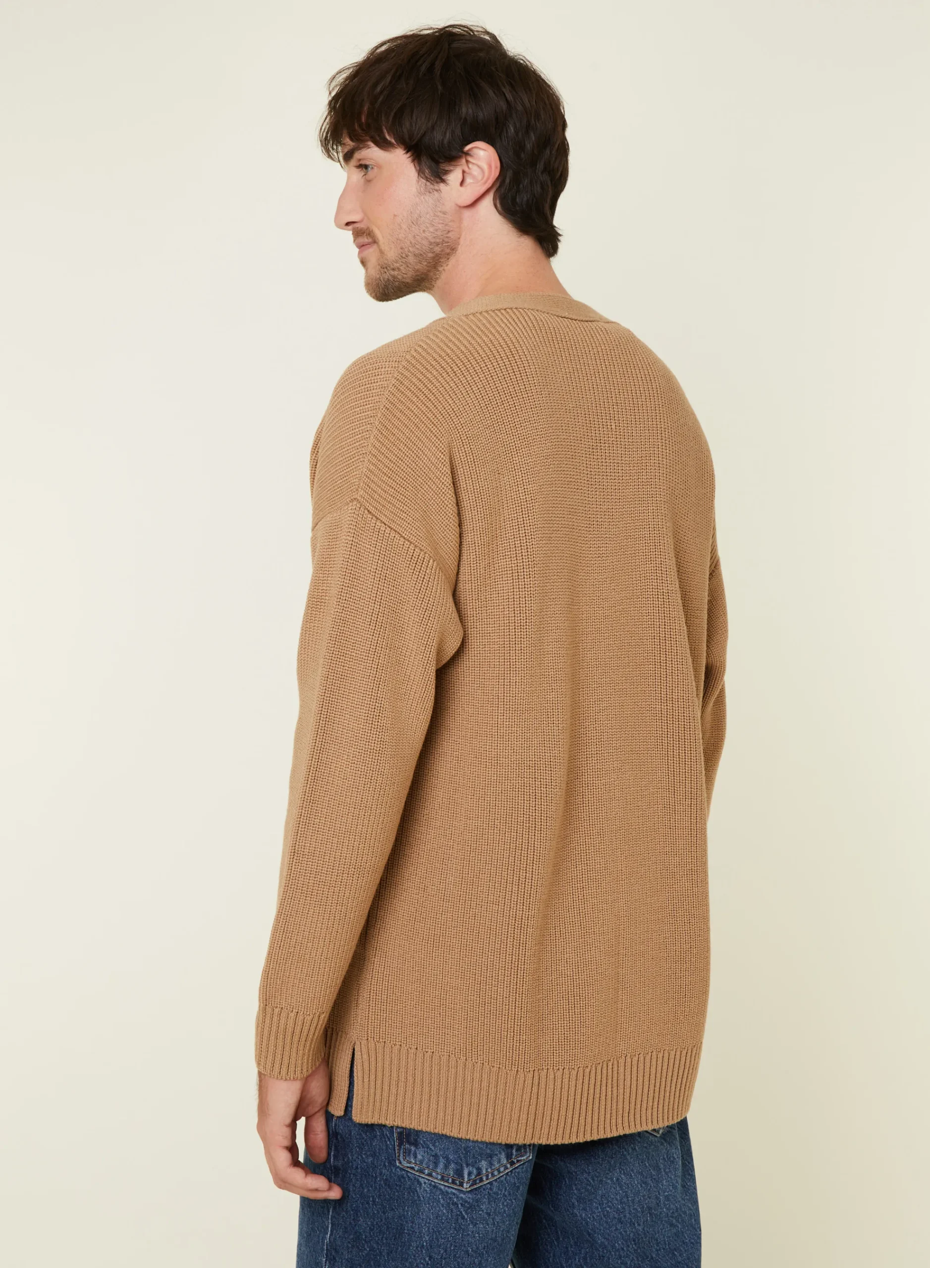 Maison Montagut Gilet Ample Boutone Avec Logo En Laine Merinos - Frederic>Homme Vestes Et Gilets