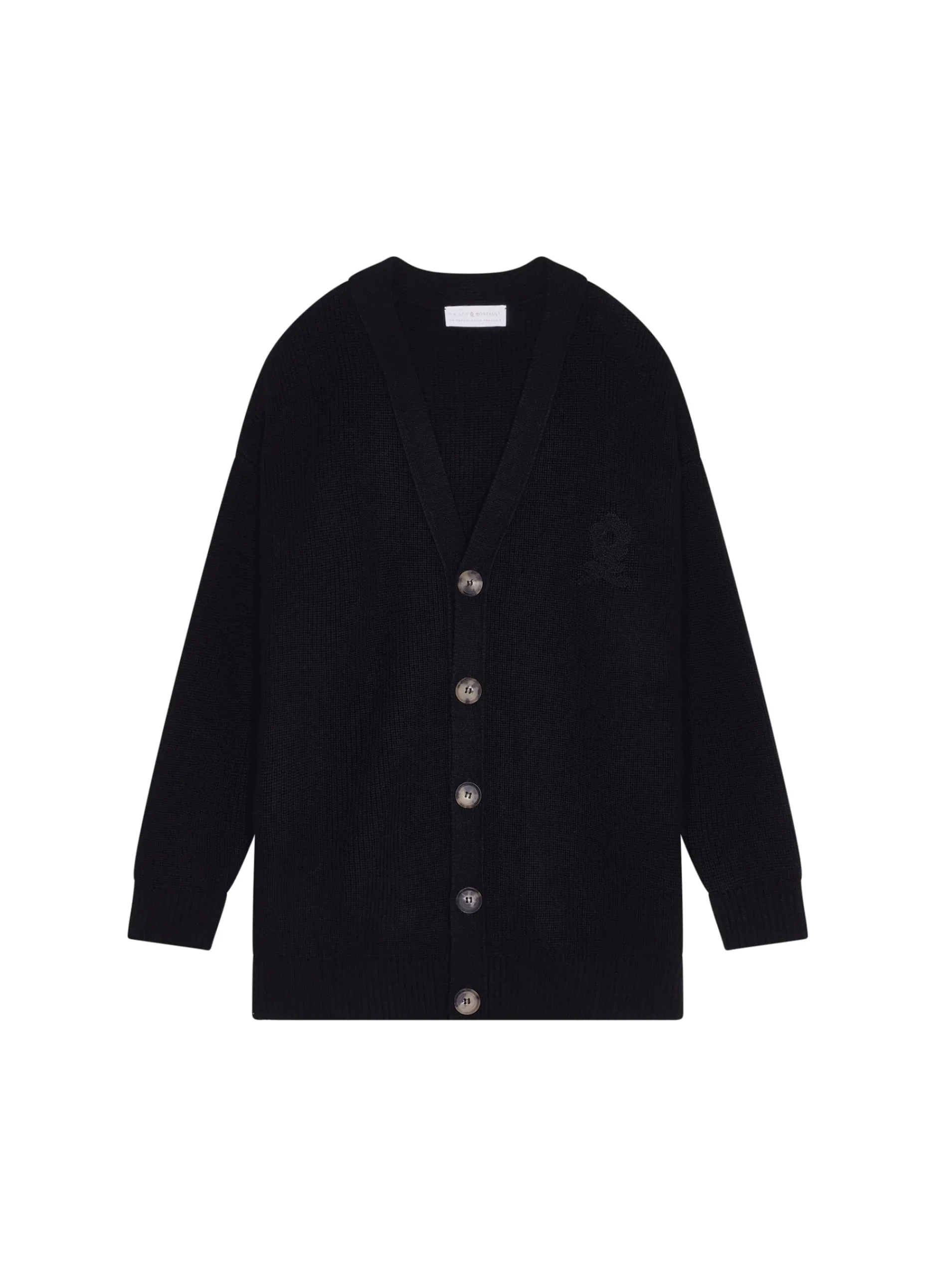 Maison Montagut Gilet Ample Boutone Avec Logo En Laine Merinos - Frederic>Homme Vestes Et Gilets