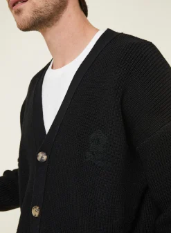 Maison Montagut Gilet Ample Boutone Avec Logo En Laine Merinos - Frederic><noscript><img width=