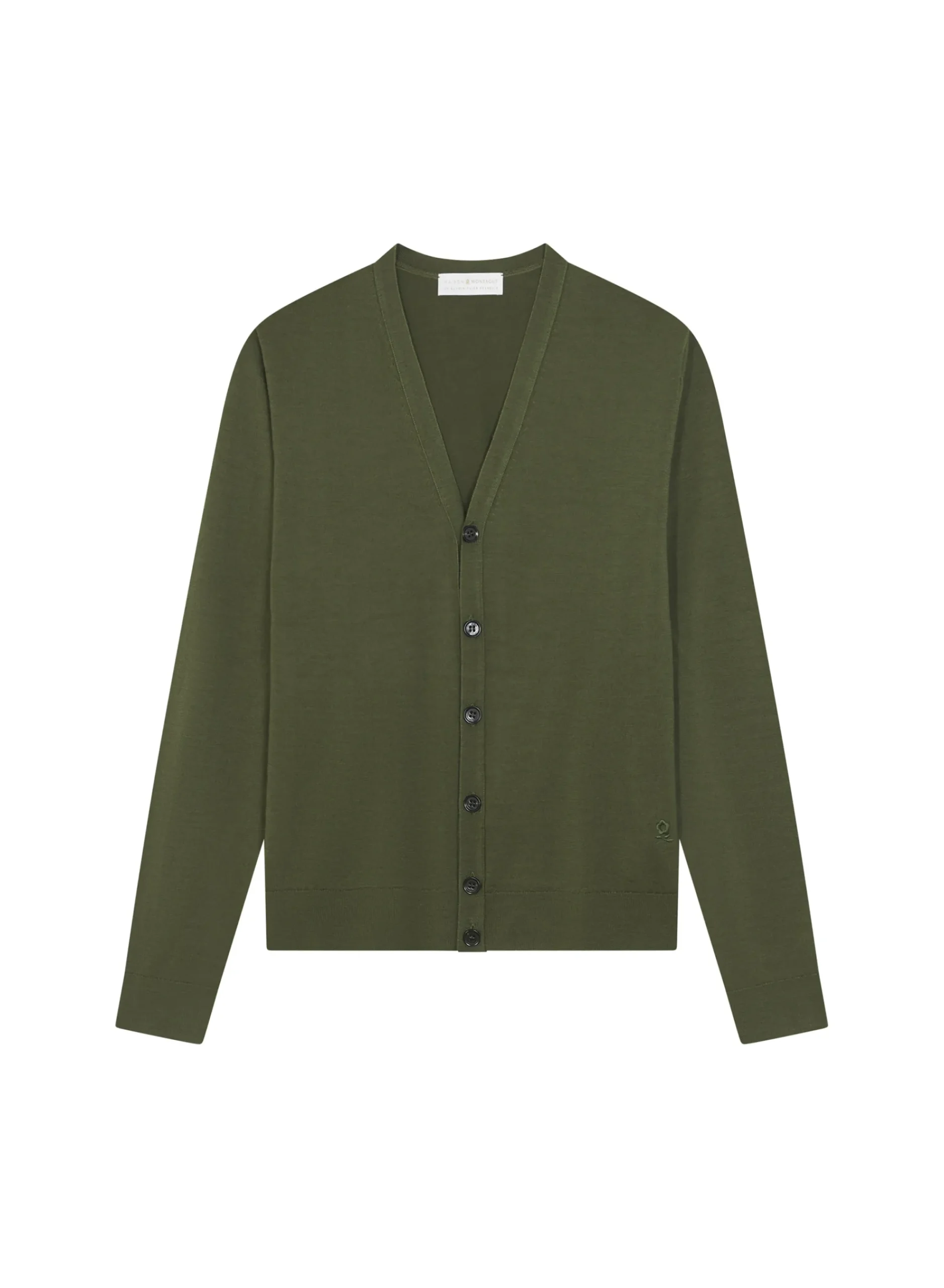 Maison Montagut Gilet Boutonne Avec Logo En Laine Merinos - Etienne>Homme Vestes Et Gilets