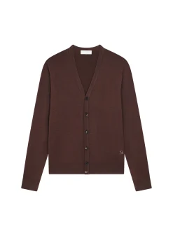 Maison Montagut Gilet Boutonne Avec Logo En Laine Merinos - Etienne><noscript><img width=