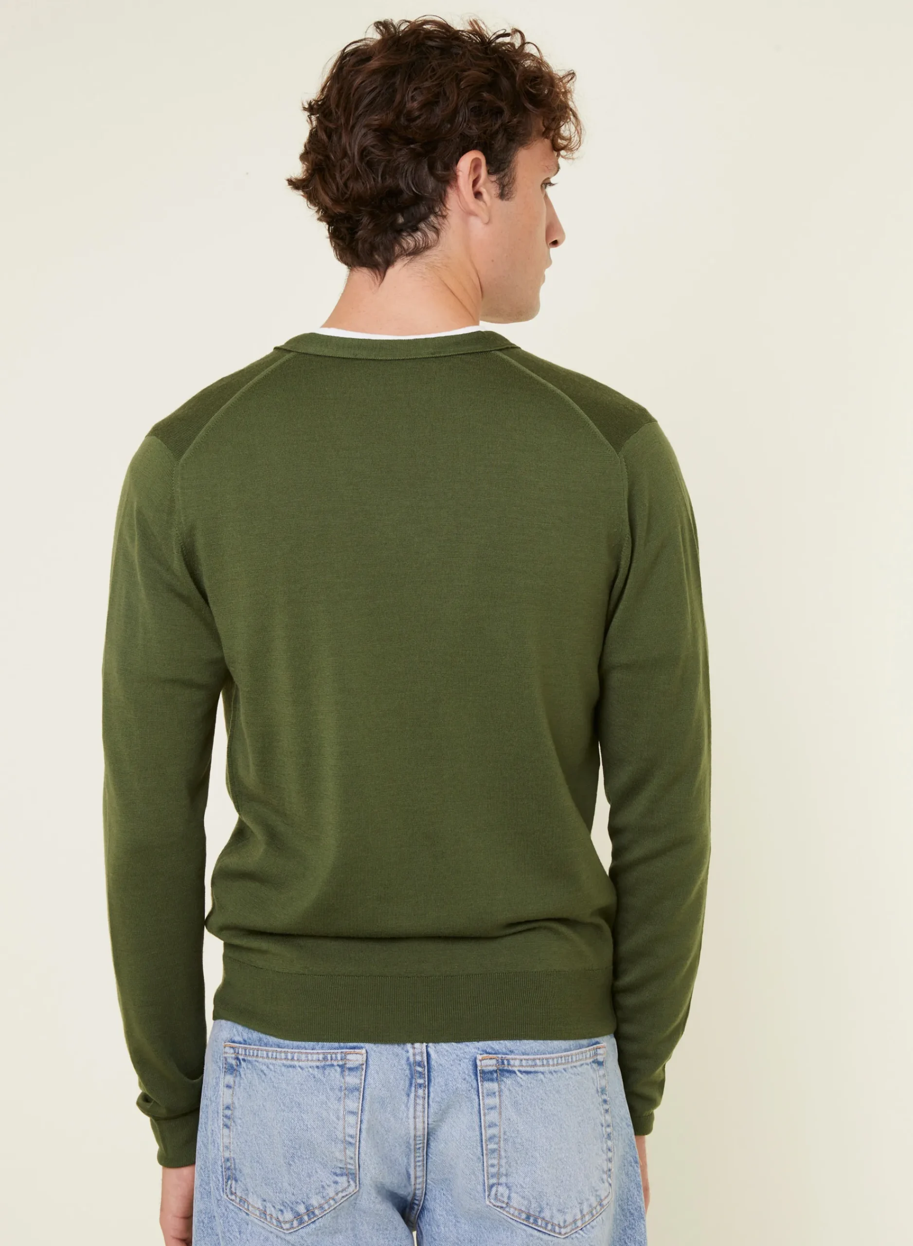 Maison Montagut Gilet Boutonne Avec Logo En Laine Merinos - Etienne>Homme Vestes Et Gilets