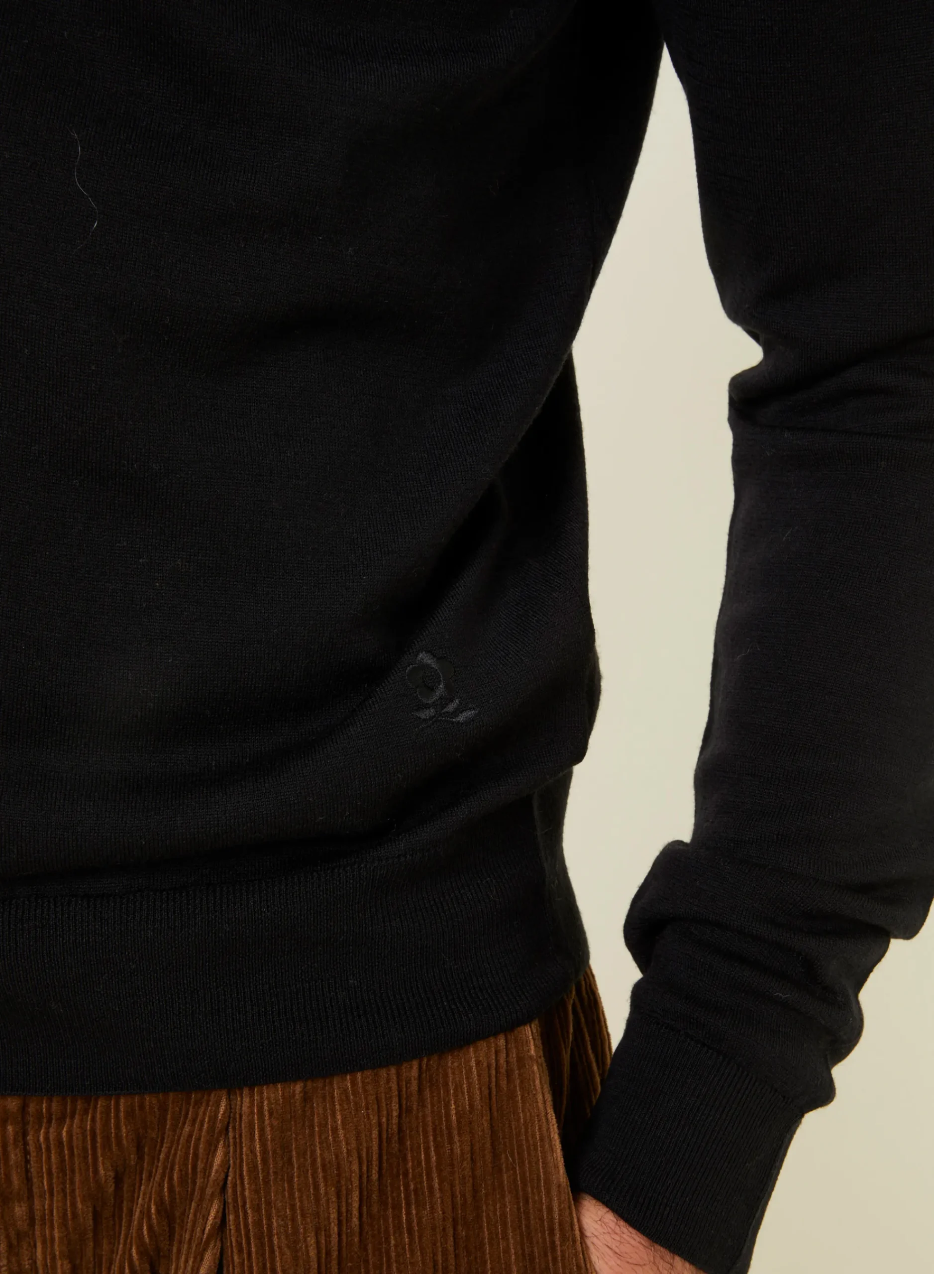 Maison Montagut Gilet Boutonne Avec Logo En Laine Merinos - Etienne>Homme Vestes Et Gilets