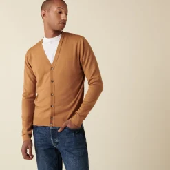 Maison Montagut Gilet Boutonne Avec Logo En Laine Merinos - Etienne><noscript><img width=