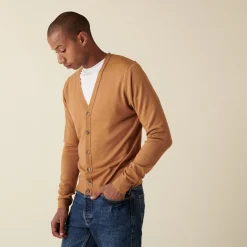 Maison Montagut Gilet Boutonne Avec Logo En Laine Merinos - Etienne><noscript><img width=