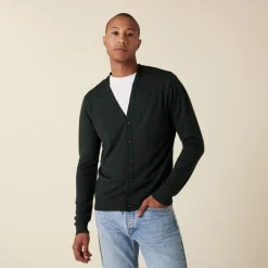 Maison Montagut Gilet Boutonne Avec Logo En Laine Merinos - Etienne><noscript><img width=