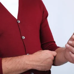 Maison Montagut Gilet Boutonne En Laine Merinos - Brad><noscript><img width=