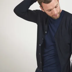 Maison Montagut Gilet Boutonne En Laine Merinos - Brad><noscript><img width=