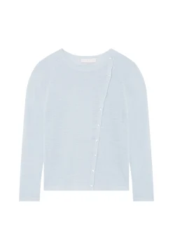 Maison Montagut Gilet Boutonne En Lin Flamme - Mado>Femme Vestes Et Gilets